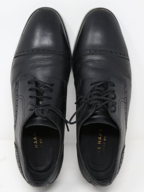 Cole Haan Mens Shoes Size 9.5 W Grand OS Black Leather C23789 Classic Oxford main image 5